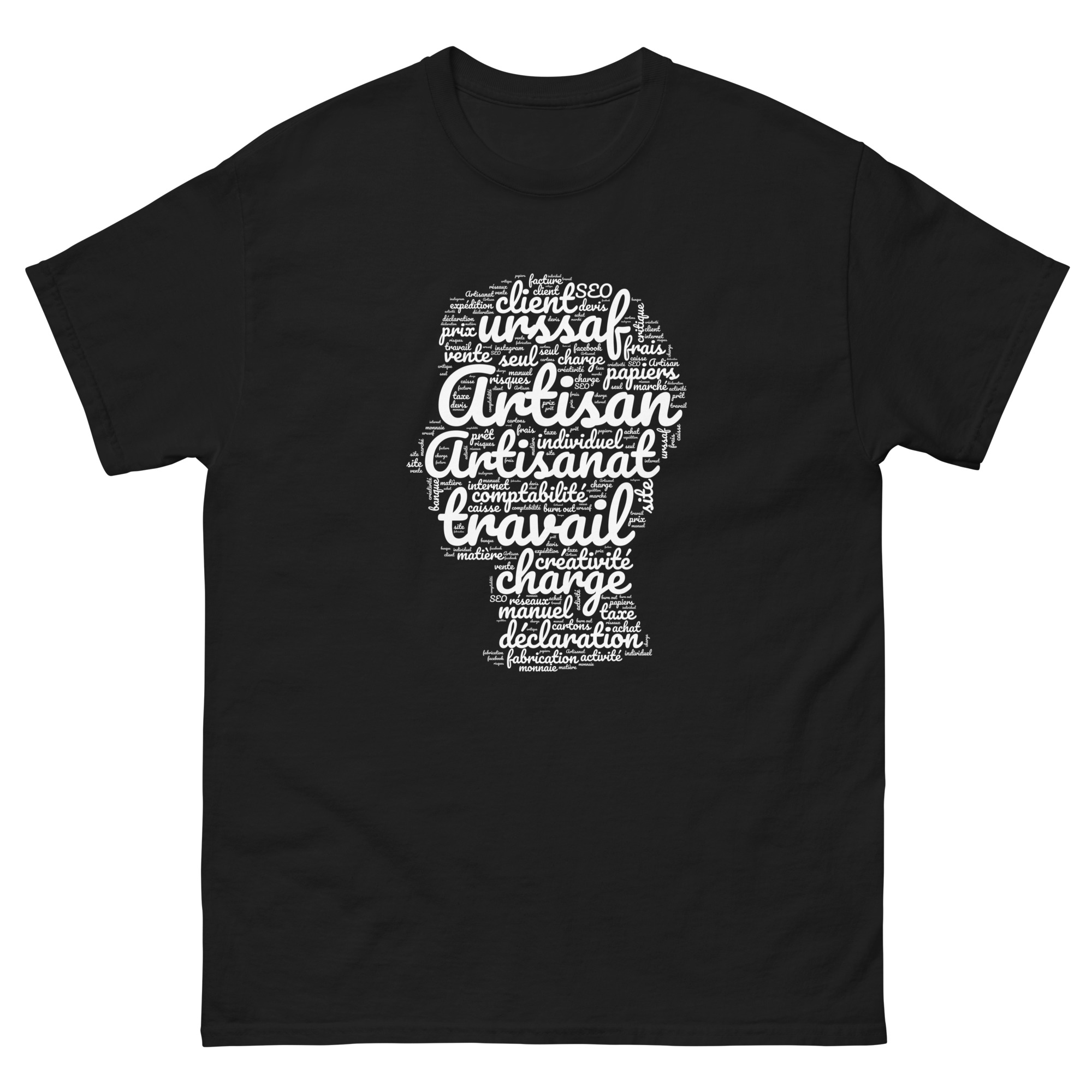 T-shirt classique homme - La charge mentale de l'artisan moderne.